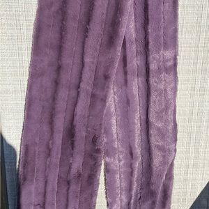 Faux Fur Mauve Scarf